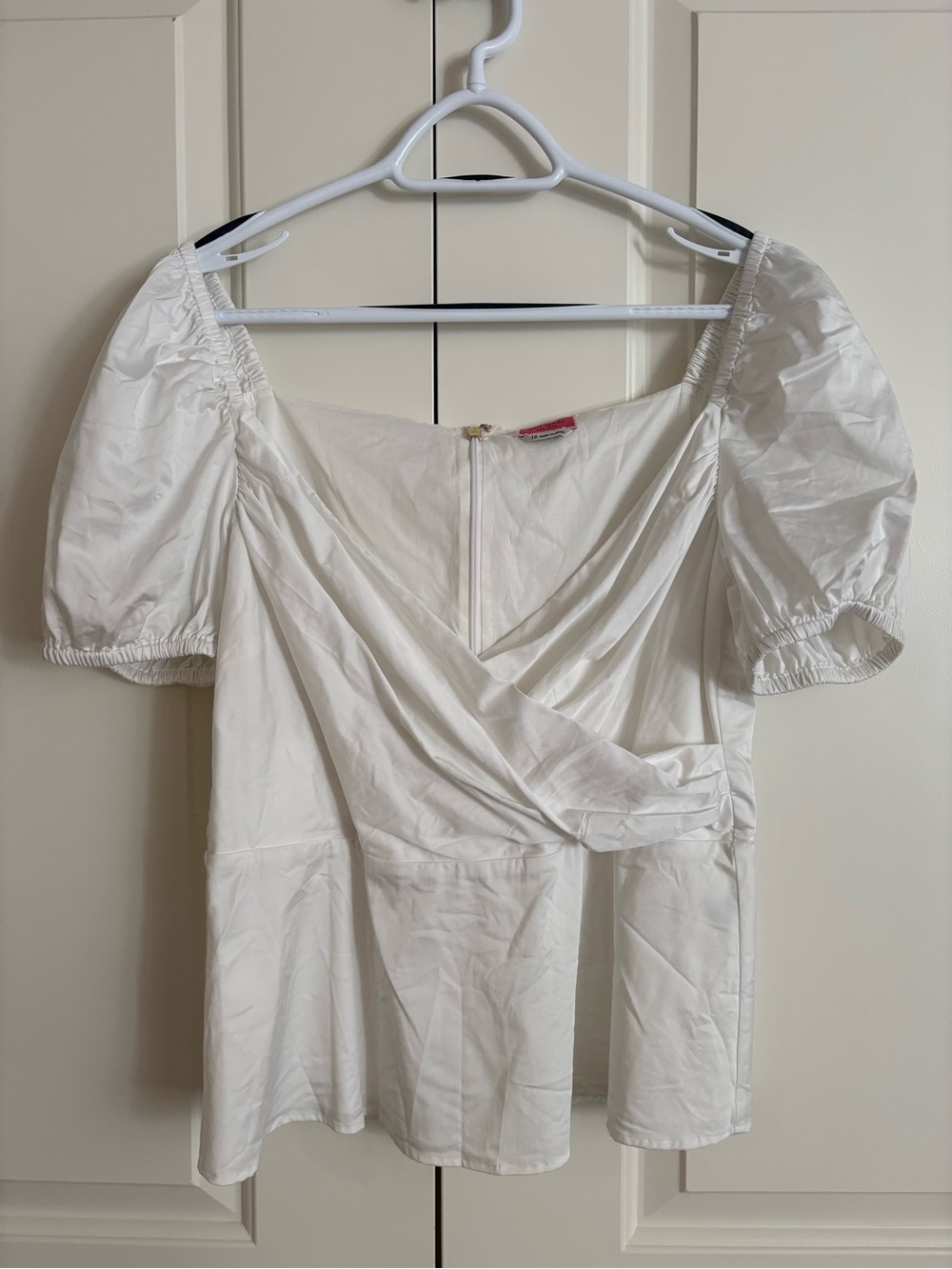 Kate Spade stretch poplin surplice blouse